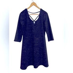 Three pink hearts Black Dress size XL